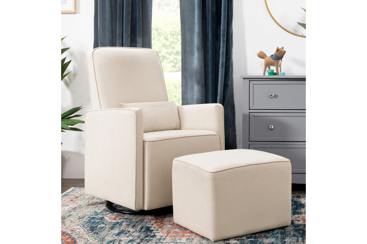 Glider and ottoman set for outlet nursery